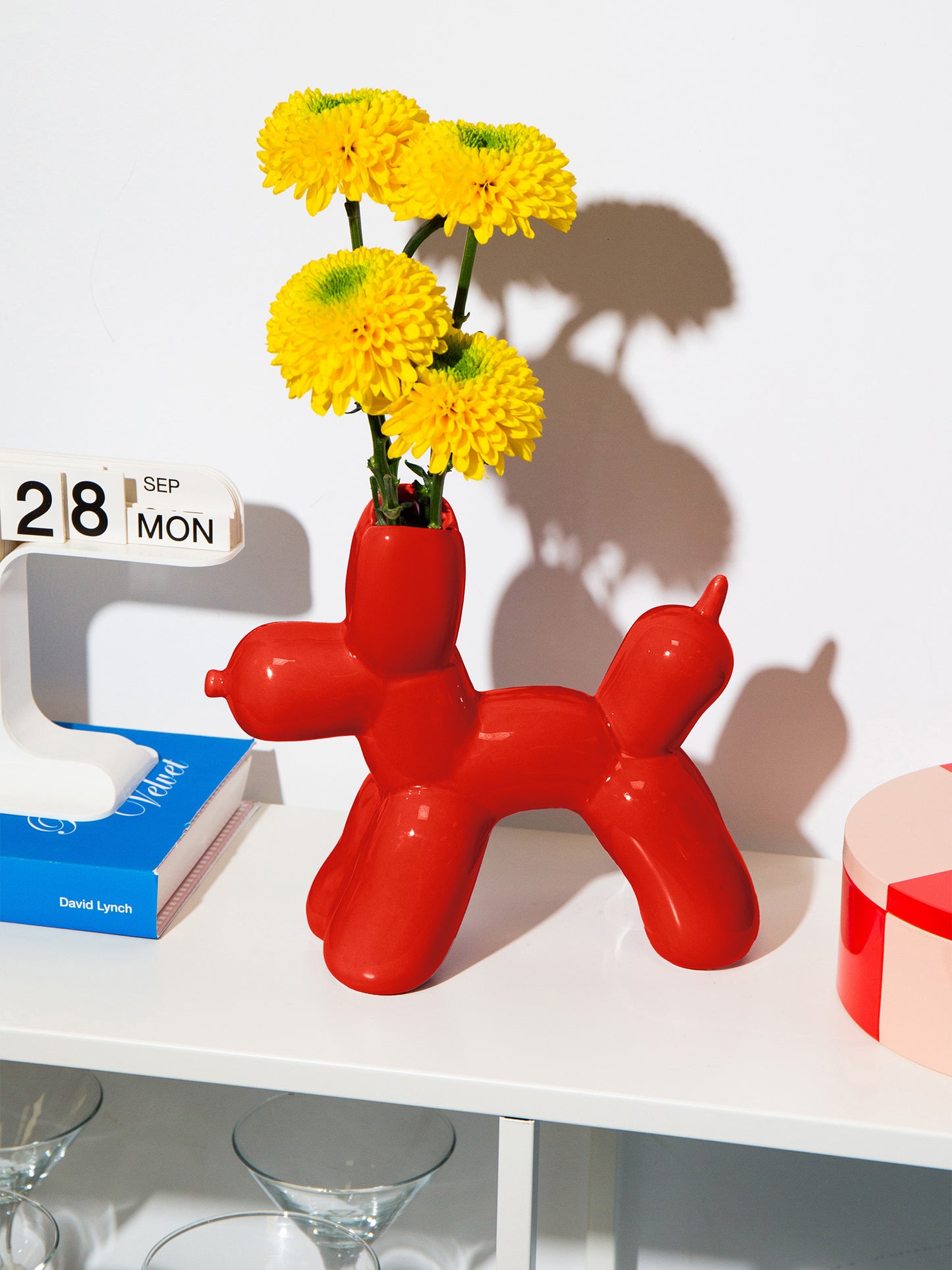 DOIY Bobby Vase Hund Rot