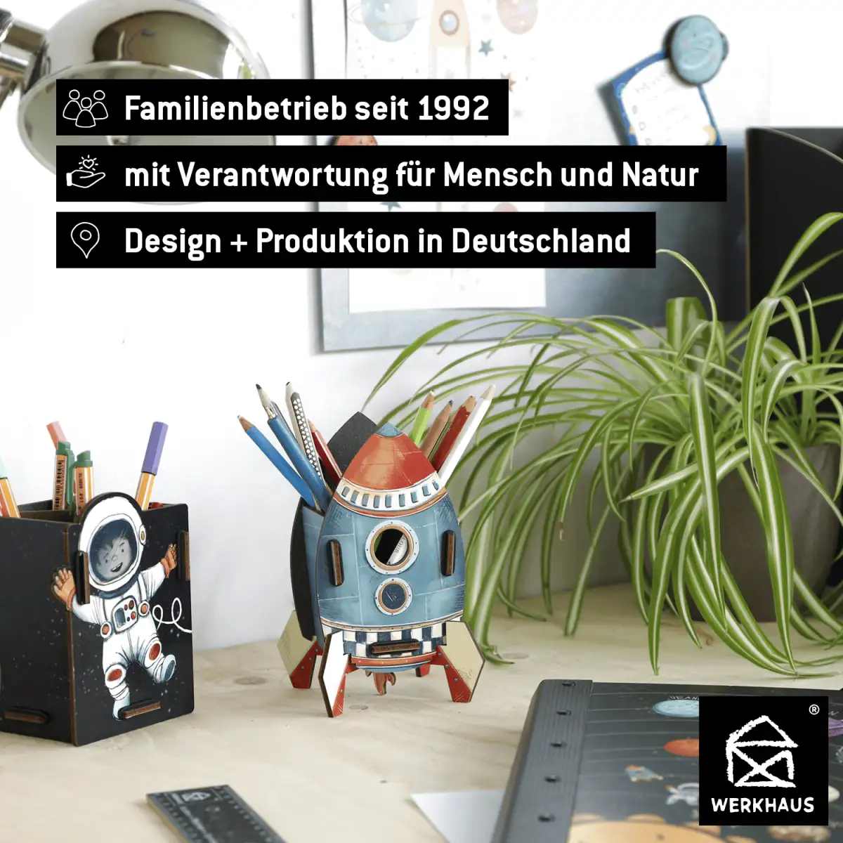 Werkhaus Stiftebox Astronaut Rakete