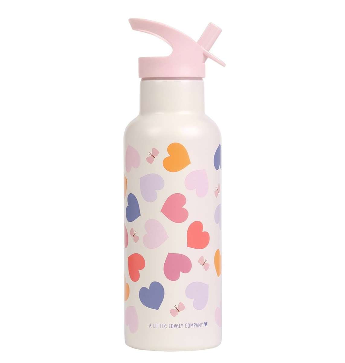 A Little Lovely Company  Edelstahl-Trinkflasche Herzen 500ml 