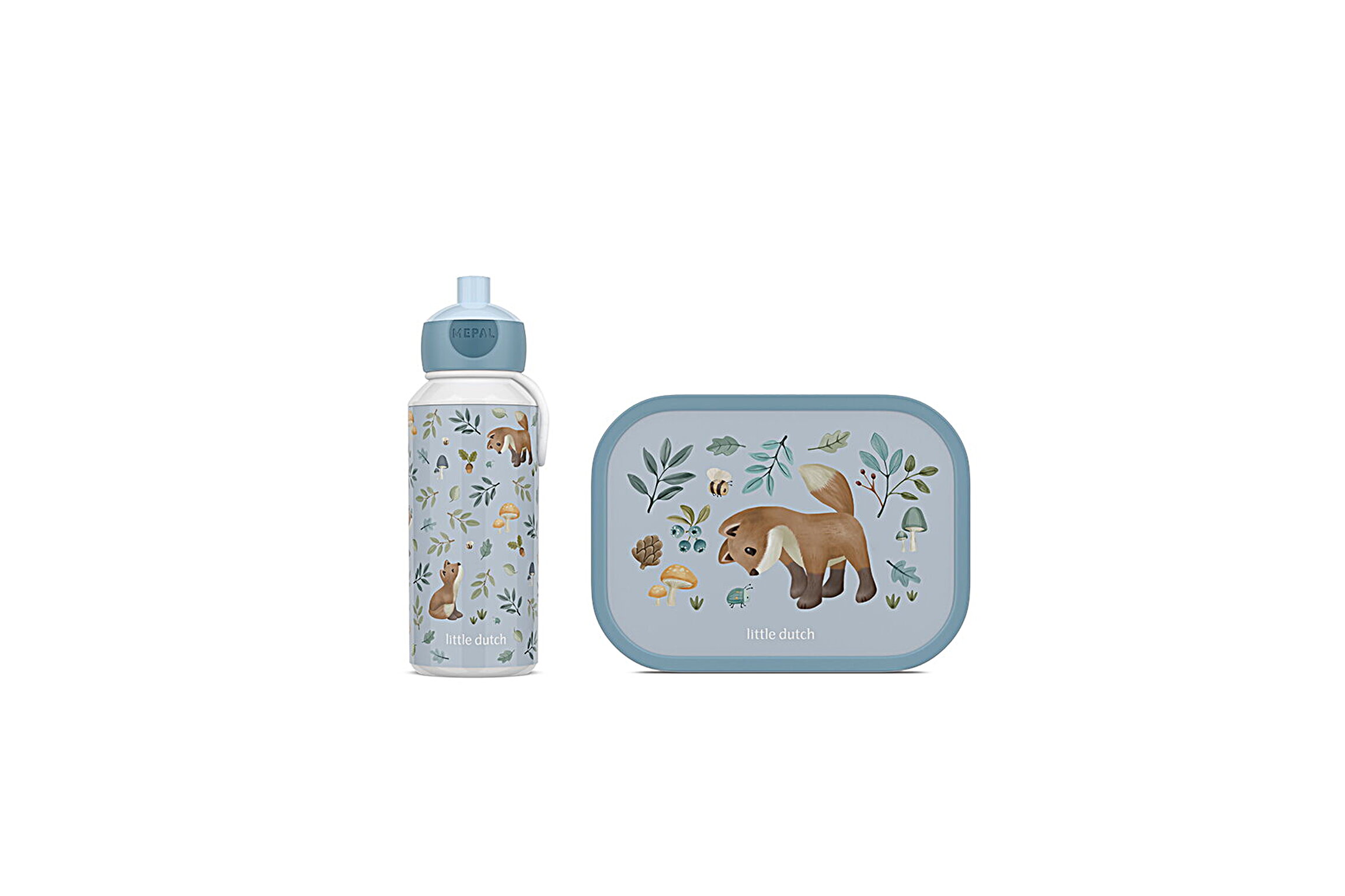 MEPAL Campus Lunchset (Trinkflasche Pop-Up + Brotdose) - Little Dutch - Forest Friends