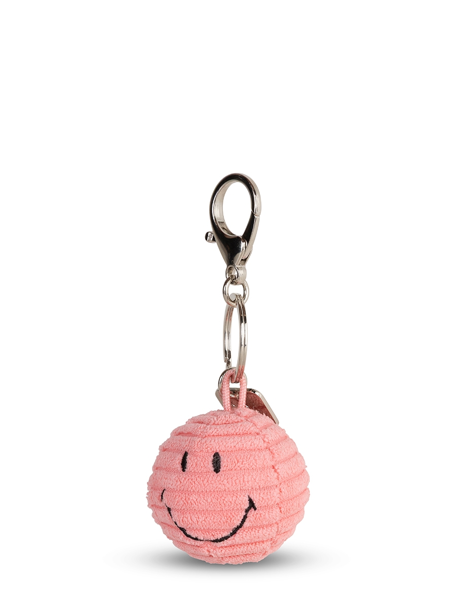 Bon Ton Toys Smiley Keychain in Rosa - Charm - Schlüsselanhänger aus Cord 4,5cm