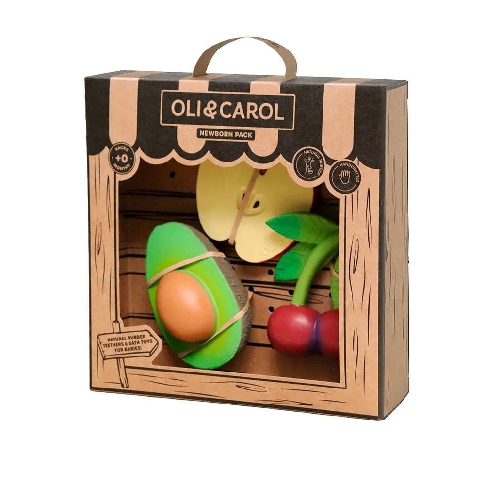 Oli & Carol Fresh Bite - Newborn Set - Zahnungshilfe Beisshilfe Naturkautschuk 