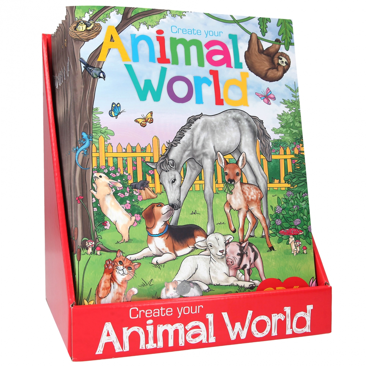 Depesche Germany Create your Animal World Malbuch mit Stickern Tiere 