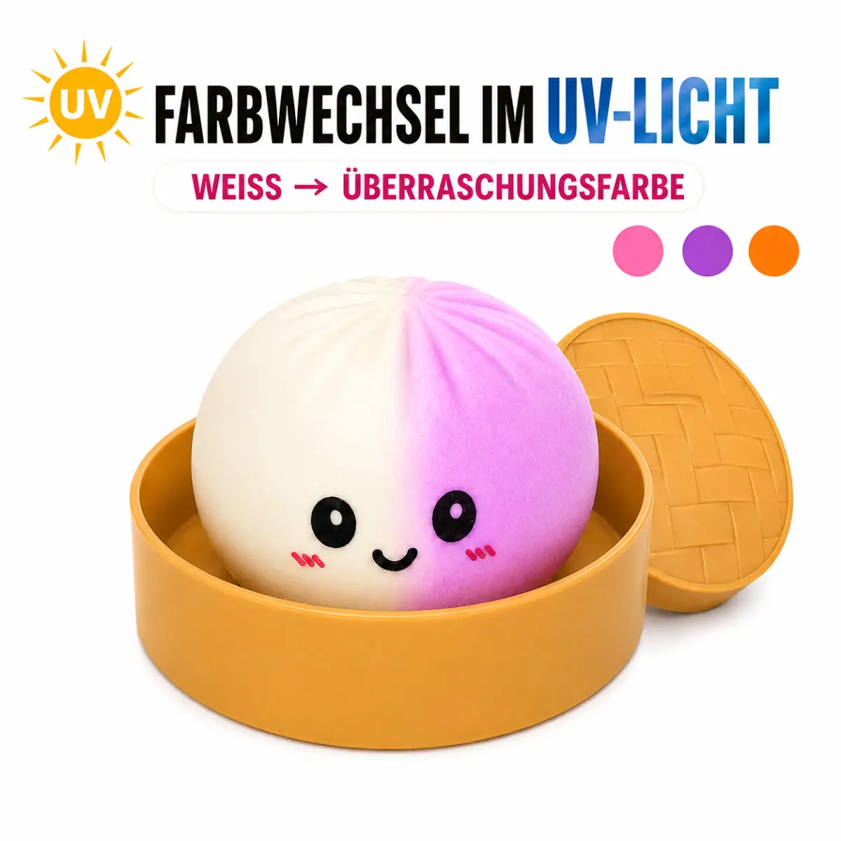 HHC Squishy Mystery Dumpling mit Farbwechsel 8,5cm