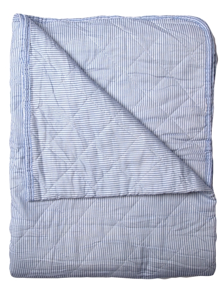 Au Maison Tagesdecke blau weiss gestreift aus Baumwolle 140x180 cm
