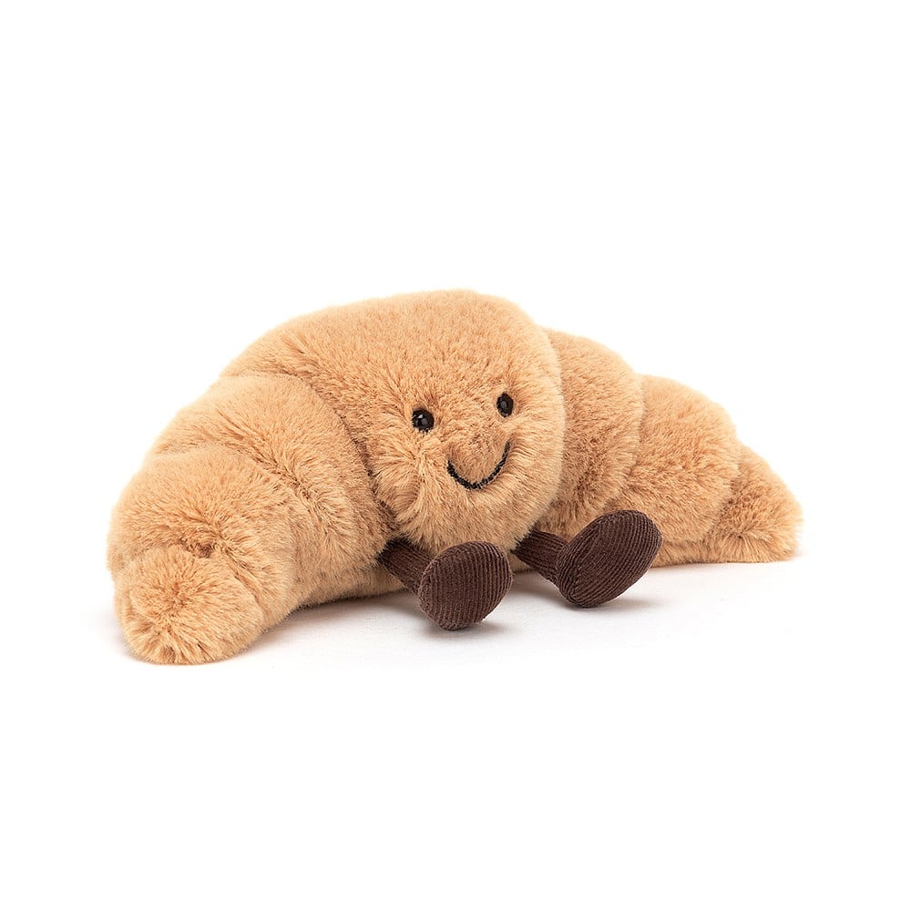 Jellycat Amuseable Croissant – witziges Plüsch-Kuscheltier Croissant 20cm – originelles Stofftier für Kinder & Erwachsene