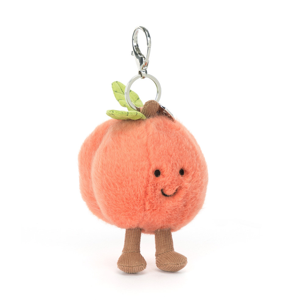 Jellycat Amuseables Peach Bag Charm - Pfirsich 15cm x 7cm x 7cm 