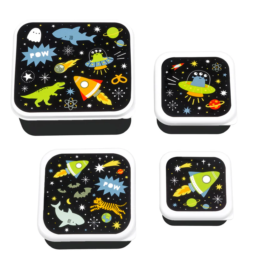 A Little Lovely Company Brot- und Snackdosen Set: Galaxy