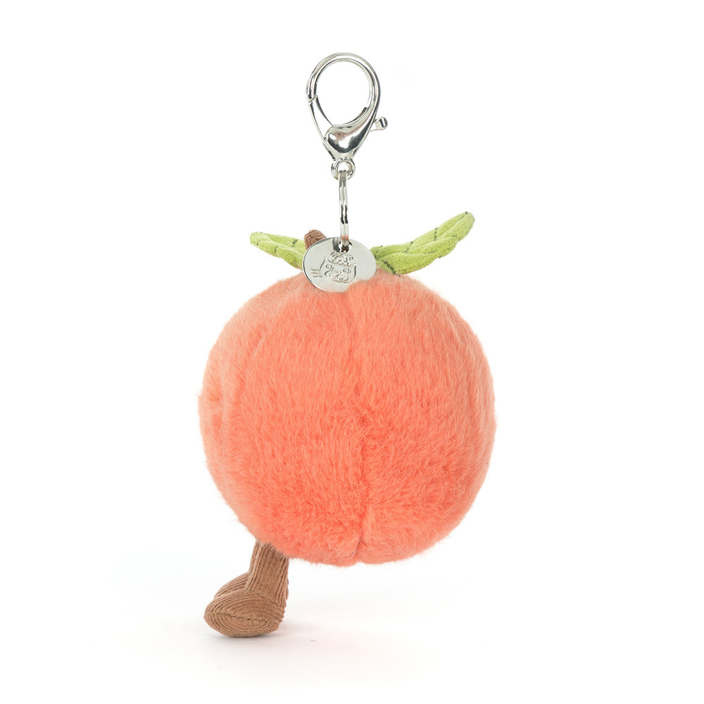 Jellycat Amuseables Peach Bag Charm - Pfirsich 15cm x 7cm x 7cm 