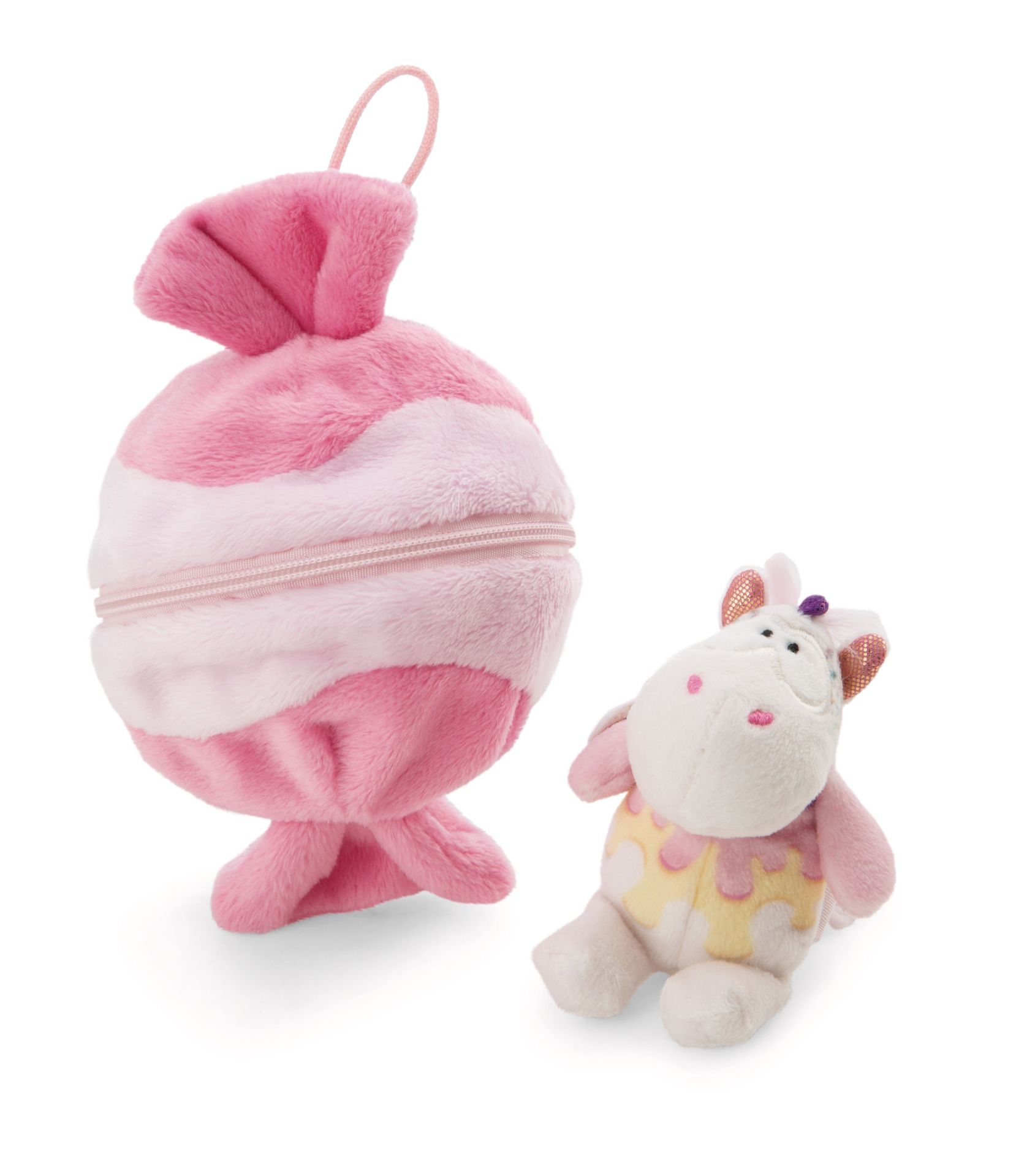 Nici Kuscheltier Einhorn Sweety Rainbow in Bonbon mit Loop NICI GREEN 