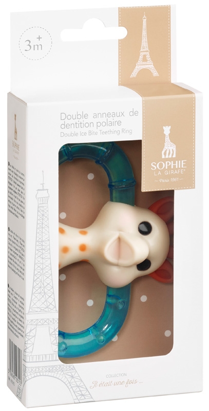 Sophie la girafe doppelter Polarbeissring im Geschenkkarton  