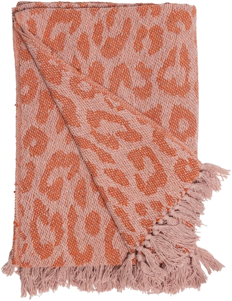 Au Maison Badetuch Saunatuch Leopard rot-pink aus Baumwolle 140x180 cm 