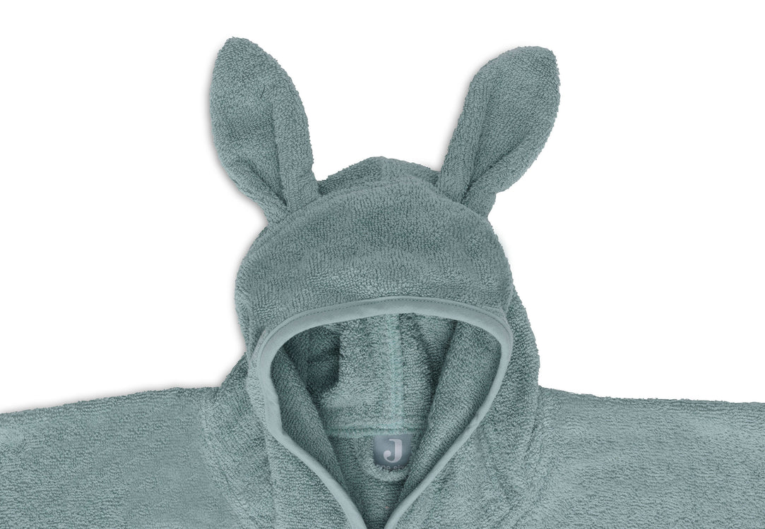 Jollein Badeponcho Kinder – Kapuzenponcho Frottee Sea Green 1–4 Jahre – Weiches Handtuch für Strand, Schwimmbad & Bad