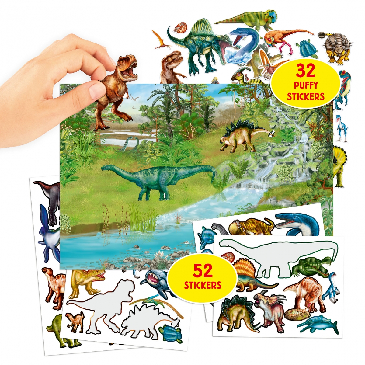 Depesche Germany Dino World mit Puffy Stickern 