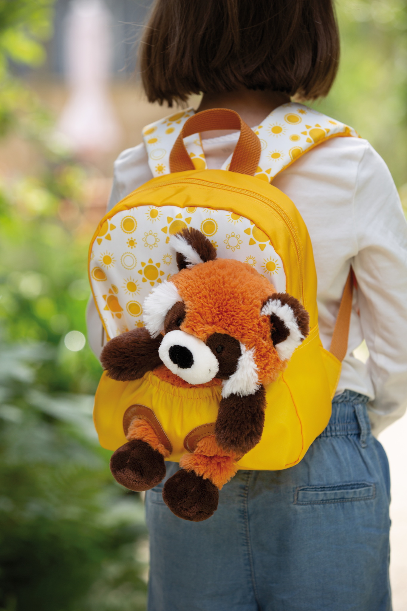 Nici Rucksack mit Roter Panda Plüschtier          