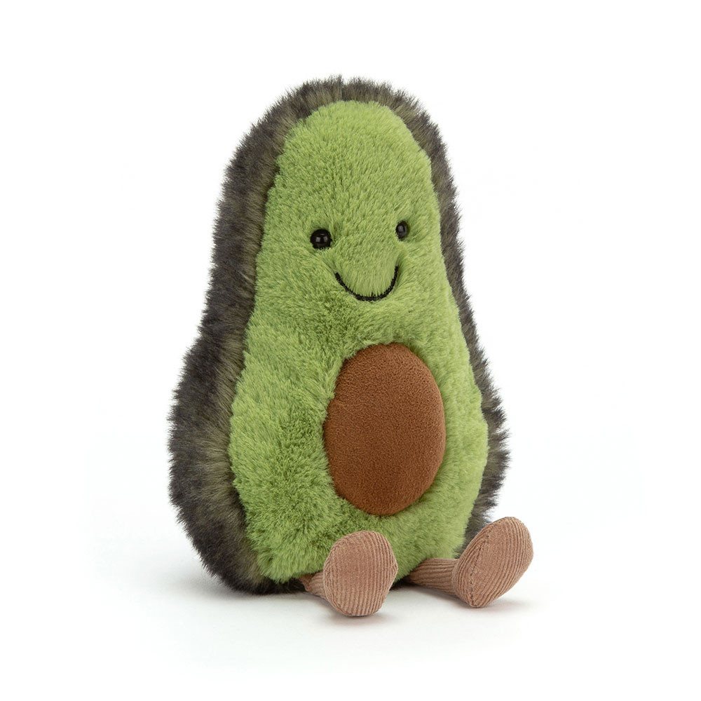 Jellycat Amuseables Avocado - 20cm, süße Avocado aus Plüsch, liebevoll gestaltetes Stofftier für Kinder, ideal zum Spielen und Verschenken  