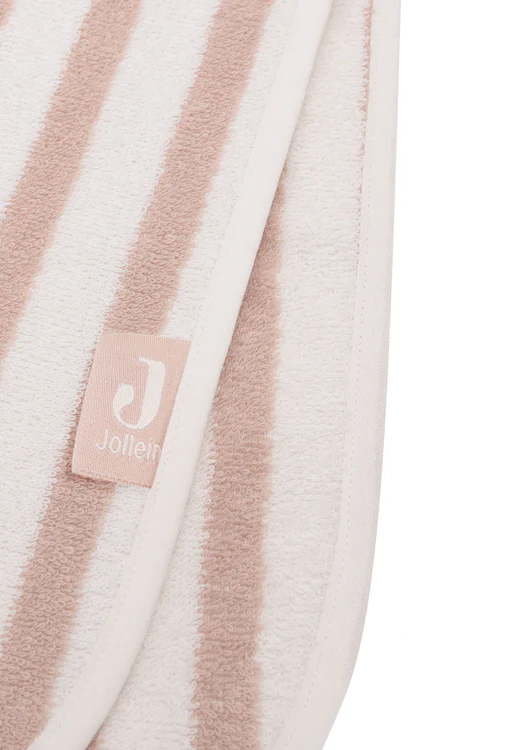 Jollein Badeponcho Stripe Frottee - Wild Rose - GOTS Jollein Badeponcho Stripe Frottee - Wild Rose - GOTS