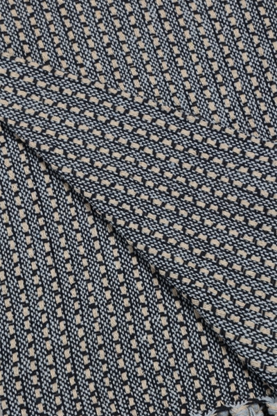 Au Maison Badetuch Saunatuch Linien Marine - Hellblau aus Baumwolle 140x180 cm 