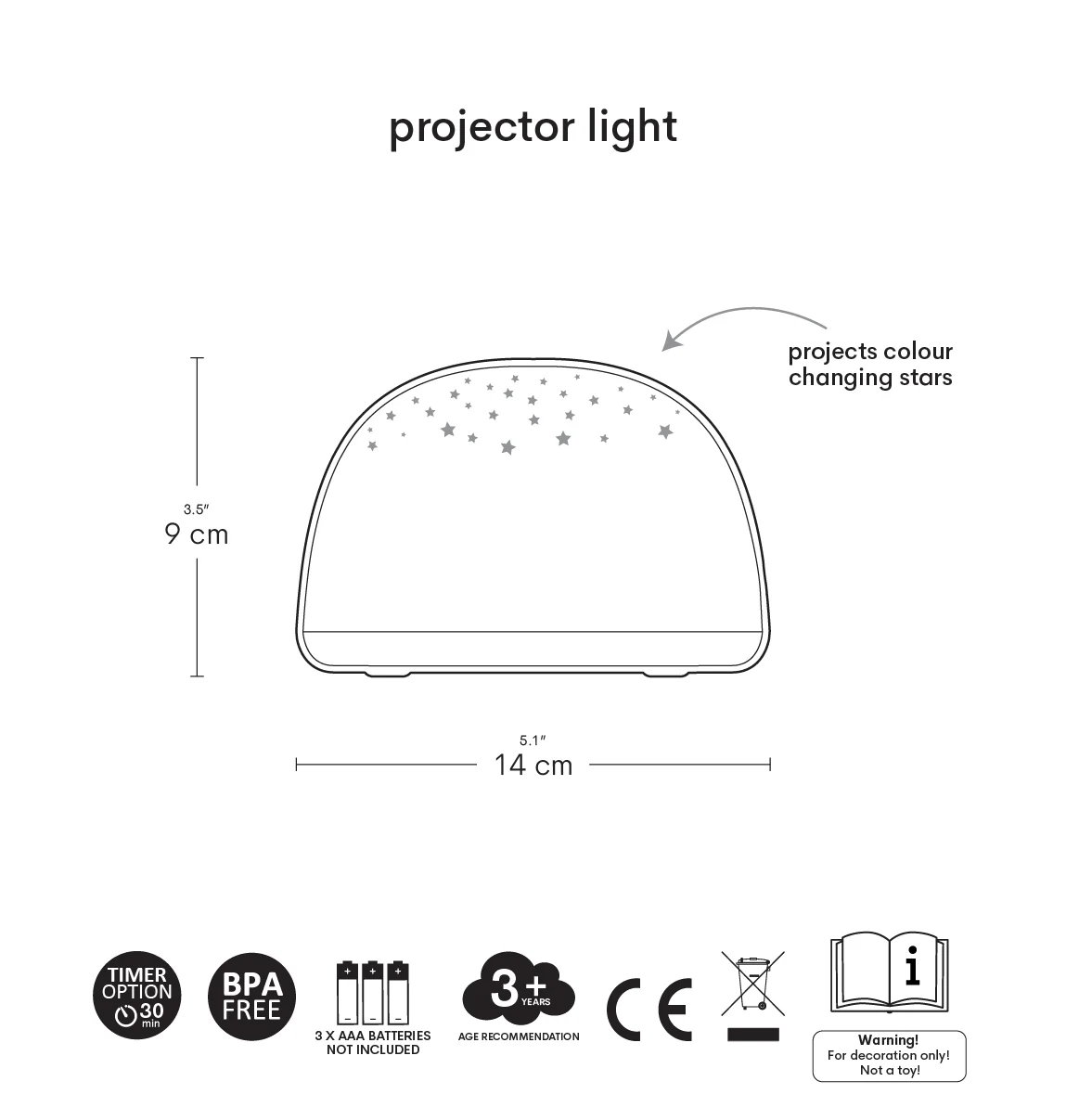 A Little Lovely Company Projektorlampe: Kirschen