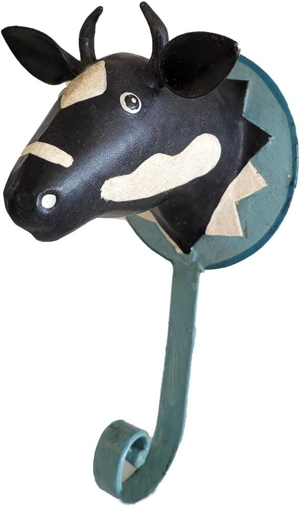 Pape Kunstgewerbe Wandhaken Kuh (Blau)