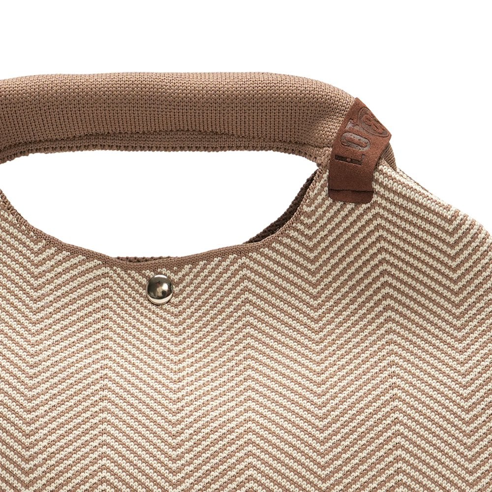 LOT83 Clutch Senna -  Beige Creme mit Griff 