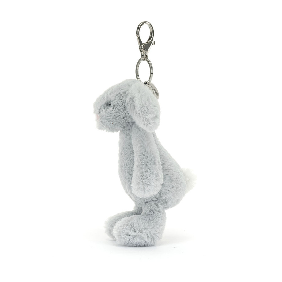 Jellycat Bashful Silver Bunny Bag Charm - Schlüsselanhänger Hase 14cm