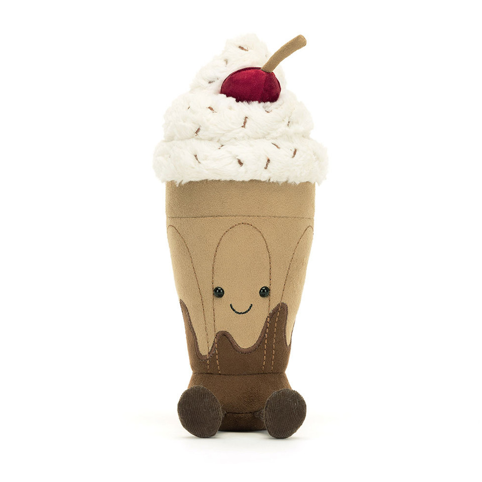 Jellycat Amuseables Chocolate Milkshake Kuscheltier 27 cm – witziges Stofftier mit Charakter, weiches Plüschtier zum Kuscheln, Verschenken und Dekorieren
