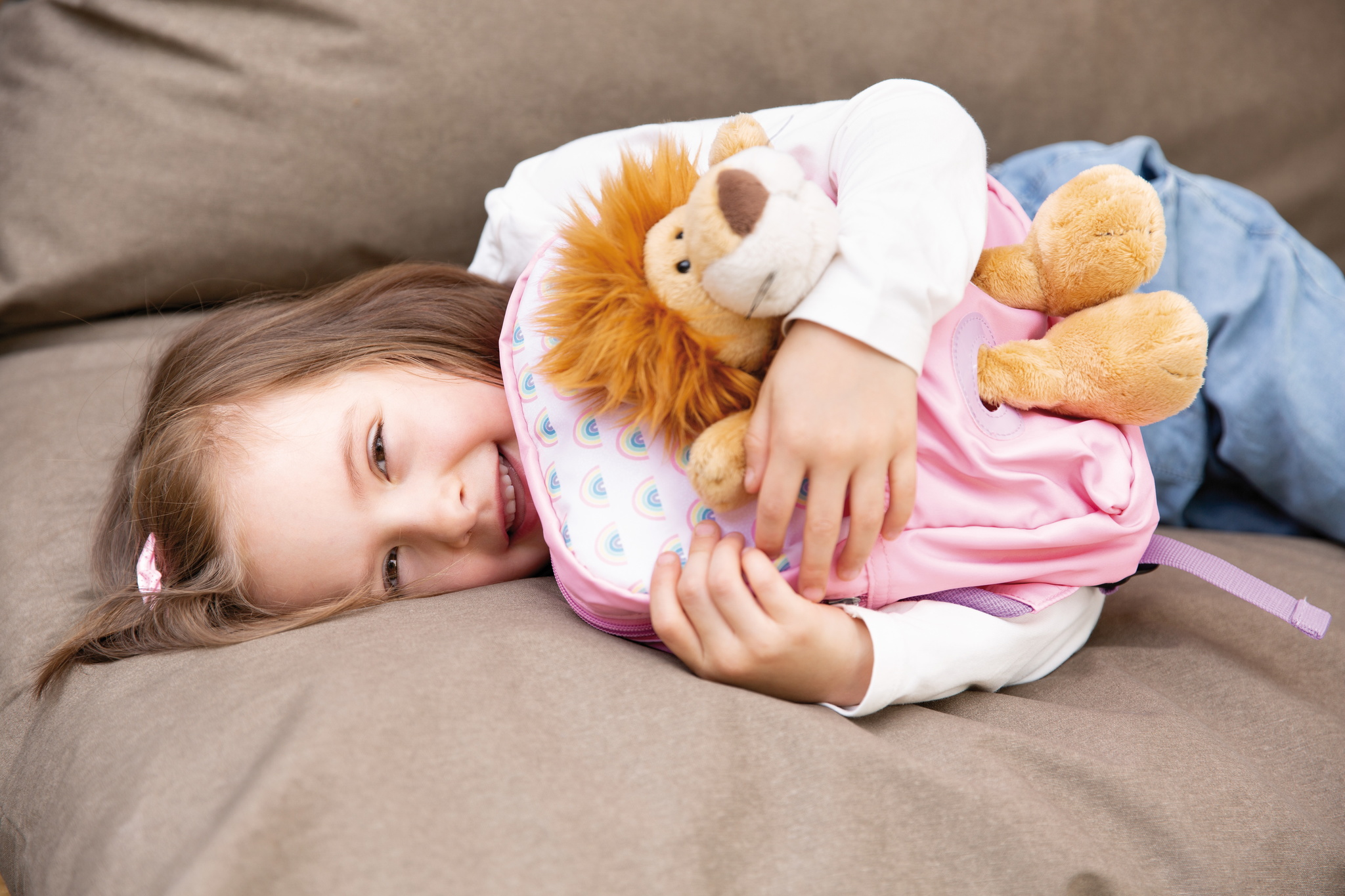 Nici Rucksack mit Löwe Plüschtier      