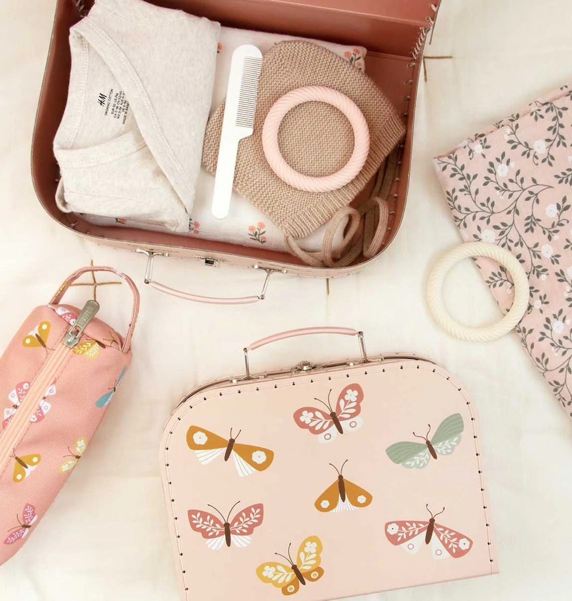 A Little Lovely Company Kofferset Schmetterlinge