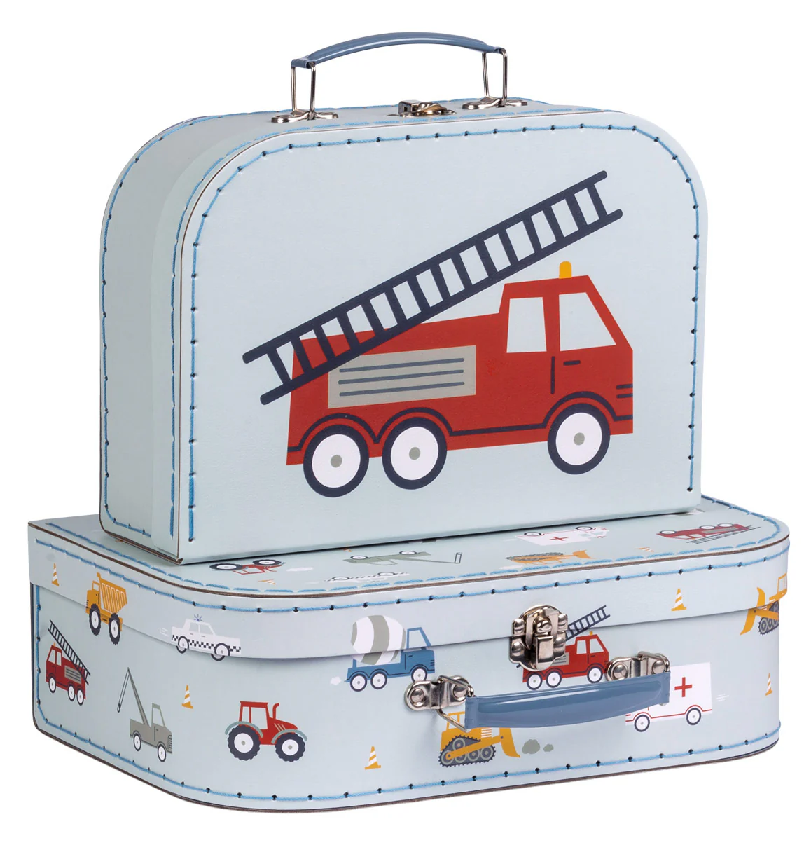 A Little Lovely Company Kofferset Fahrzeuge