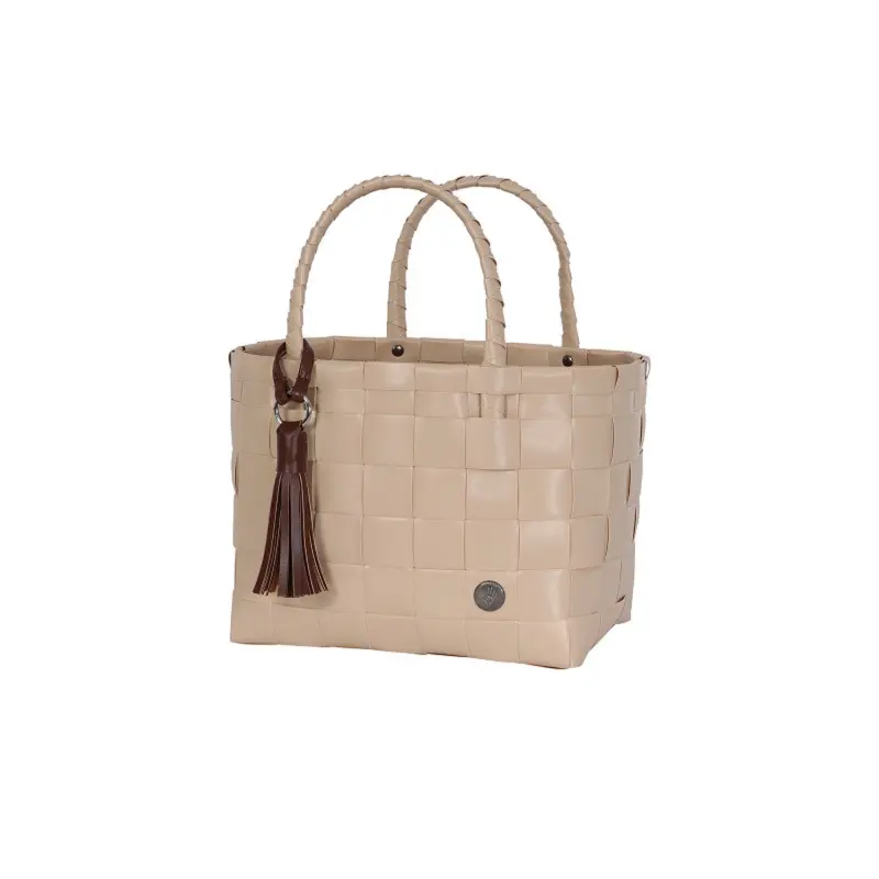 Handed By Mini Paris - Mini Shopper Nougat Creme mit Tassel Anhänger