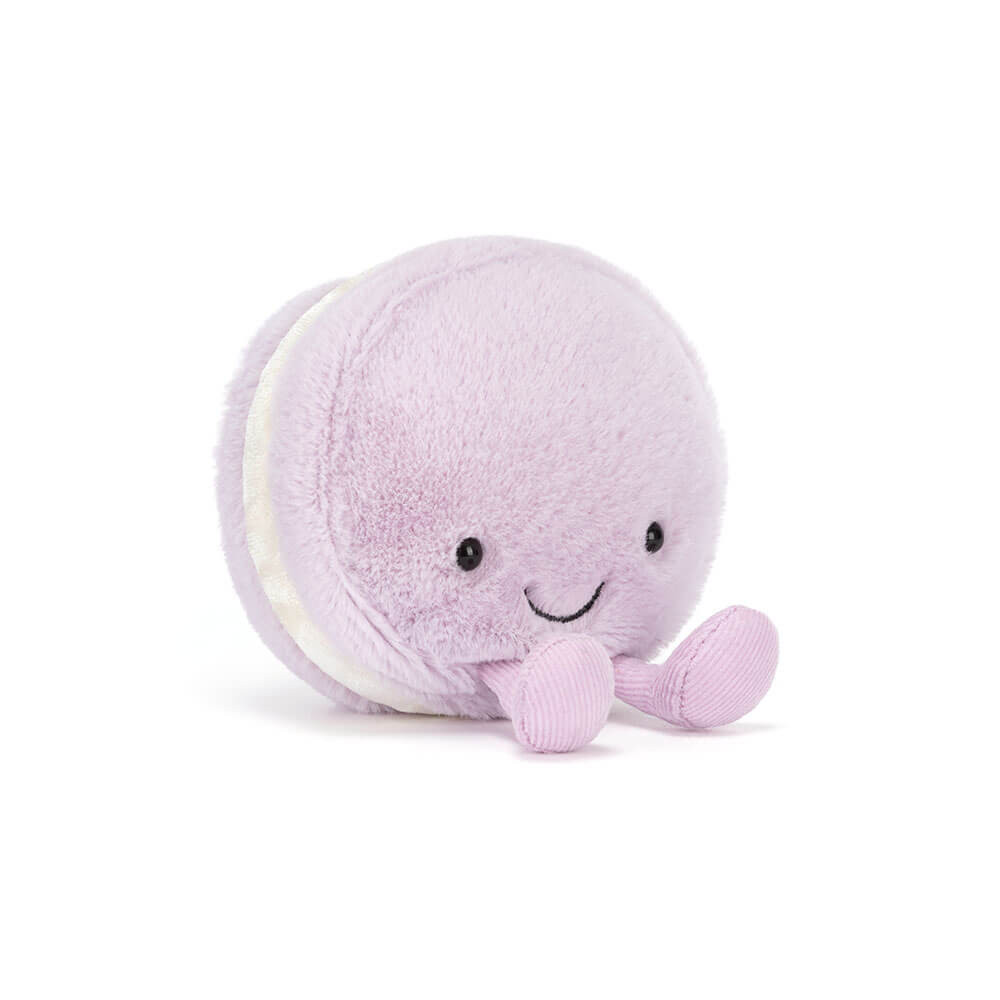 Jellycat Patisserie Amuseables May Macaron  (Lavender ) 12cm x 10cm x 5cm 
