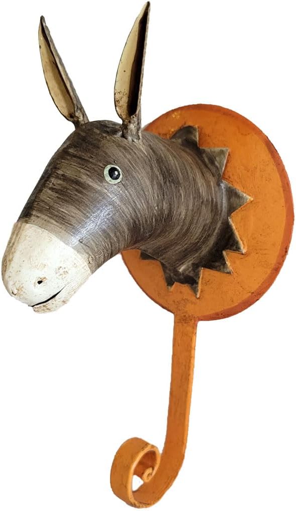 Pape Kunstgewerbe Wandhaken Esel (Orange)