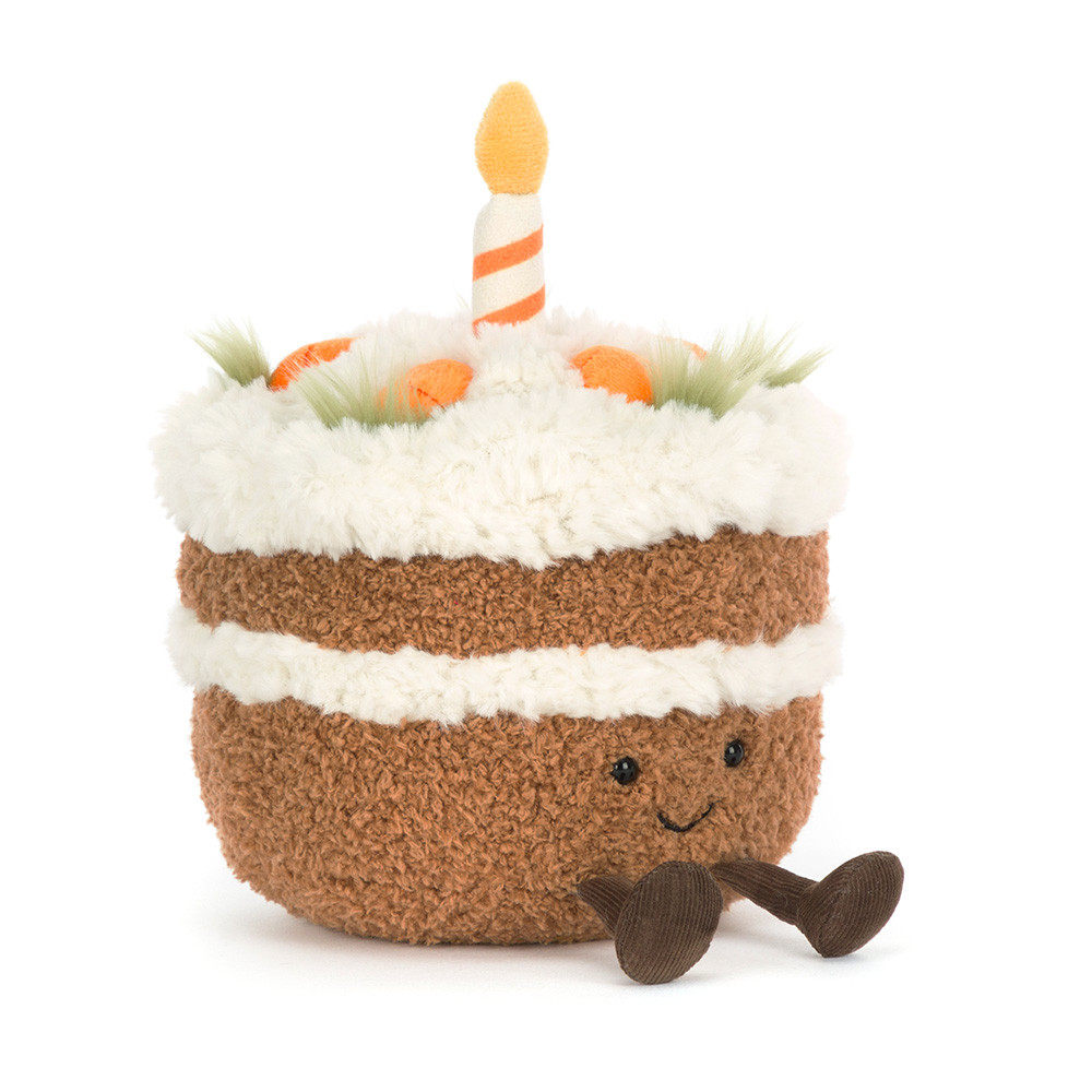 Jellycat Patisserie Amuseables Carrot Cake 15cm x 15cm x 14cm