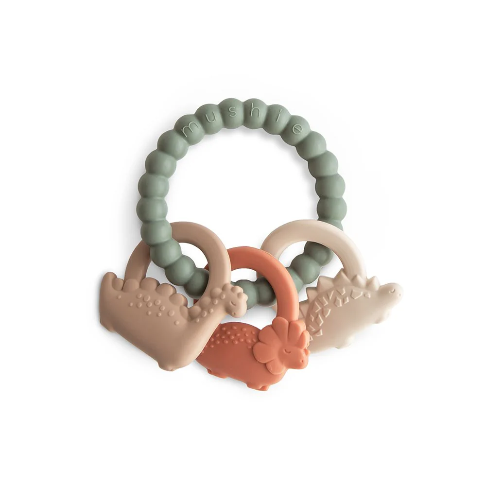 Mushie Dino Teething Ring - Dino Zahnungshilfe  