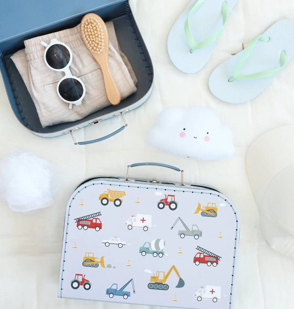 A Little Lovely Company Kofferset Fahrzeuge