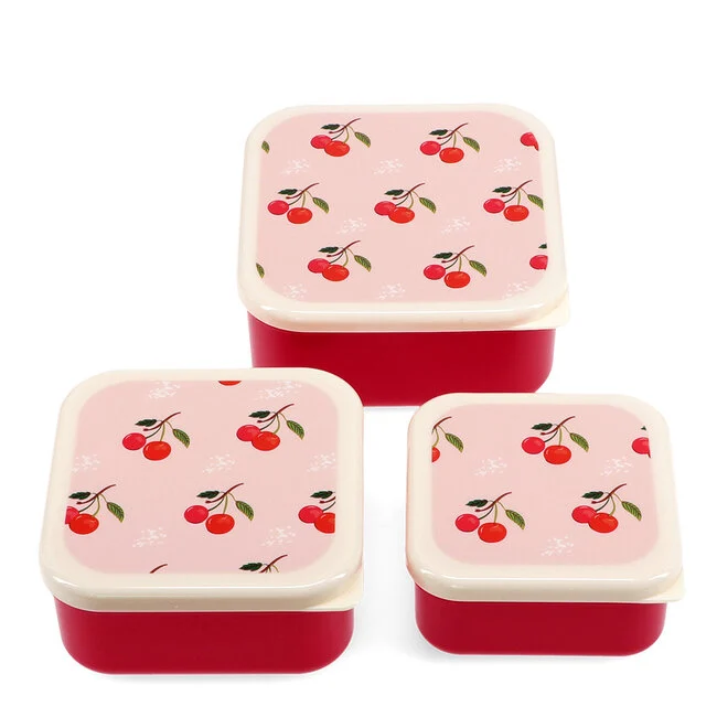 Rex London Brot- und Snackdosen 3er Set Kirschen