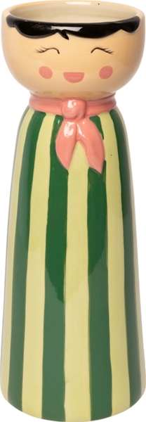 Au Maisson Vase Mrs & Miss Grün Rosa 25x10 cm