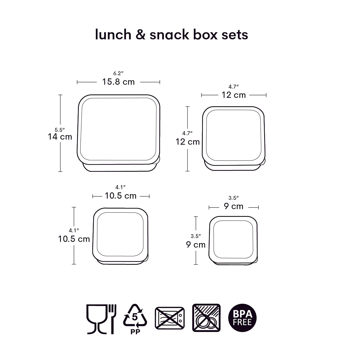 A Little Lovely Company  Brot- und Snackdosen 4er Set Kirschen A Little Lovely Company  Brot- und Snackdosen 4er Set Kirschen