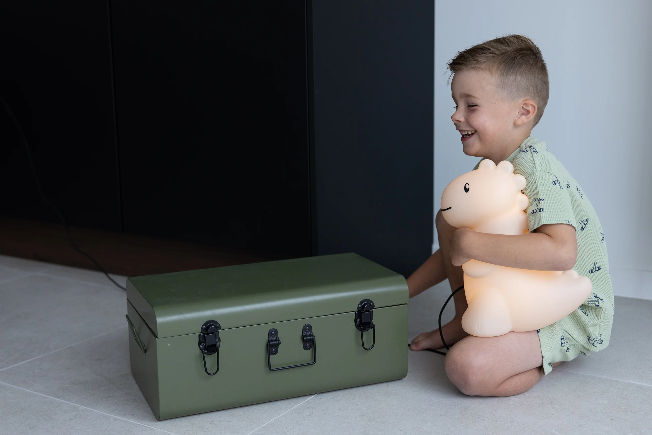 Atelier Pierre Jeroom Dino Sand Led Mood Nachtlampe mit Stromkabel Höhe 30 cm 