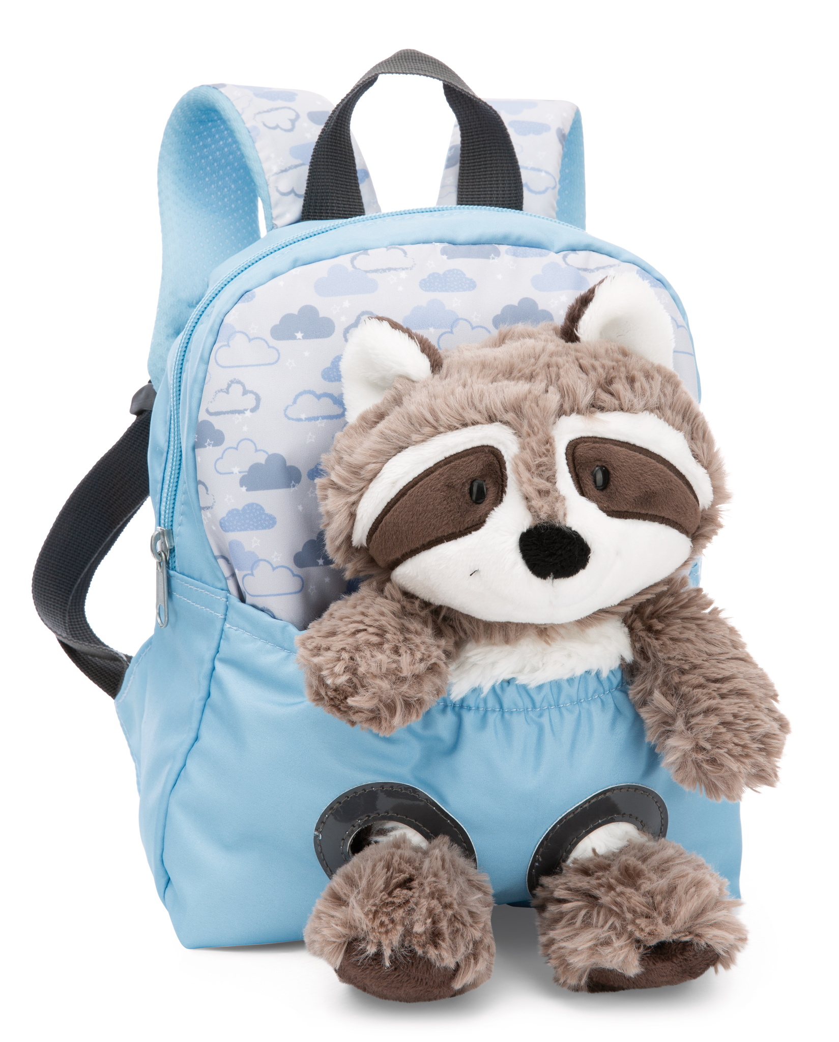 Nici Rucksack mit Waschbär Plüschtier  