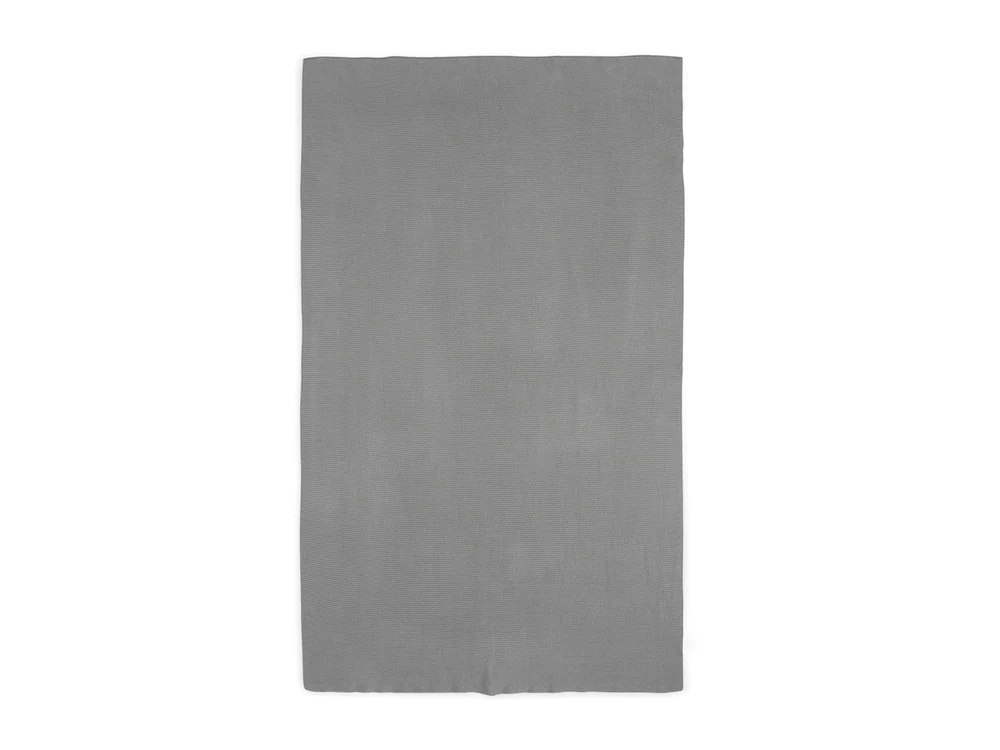 Jollein Kuscheldecke - Babydecke - Decke für die Wiege gestrickt in grau 75x100 cm