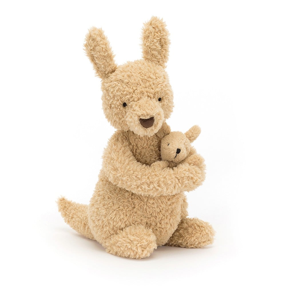 Jellycat Huddles Kangaroo – Kuscheltier Känguru mit Baby 26 cm 