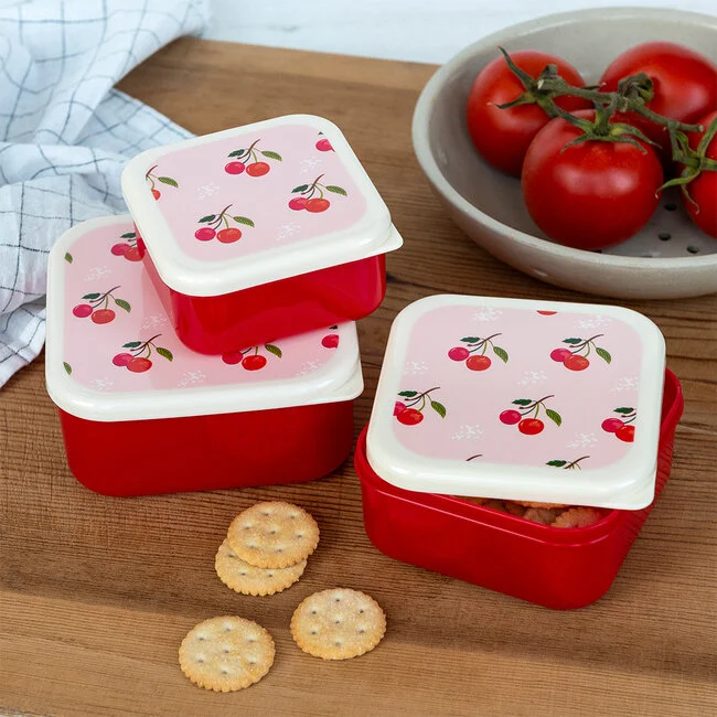 Rex London Brot- und Snackdosen 3er Set Kirschen