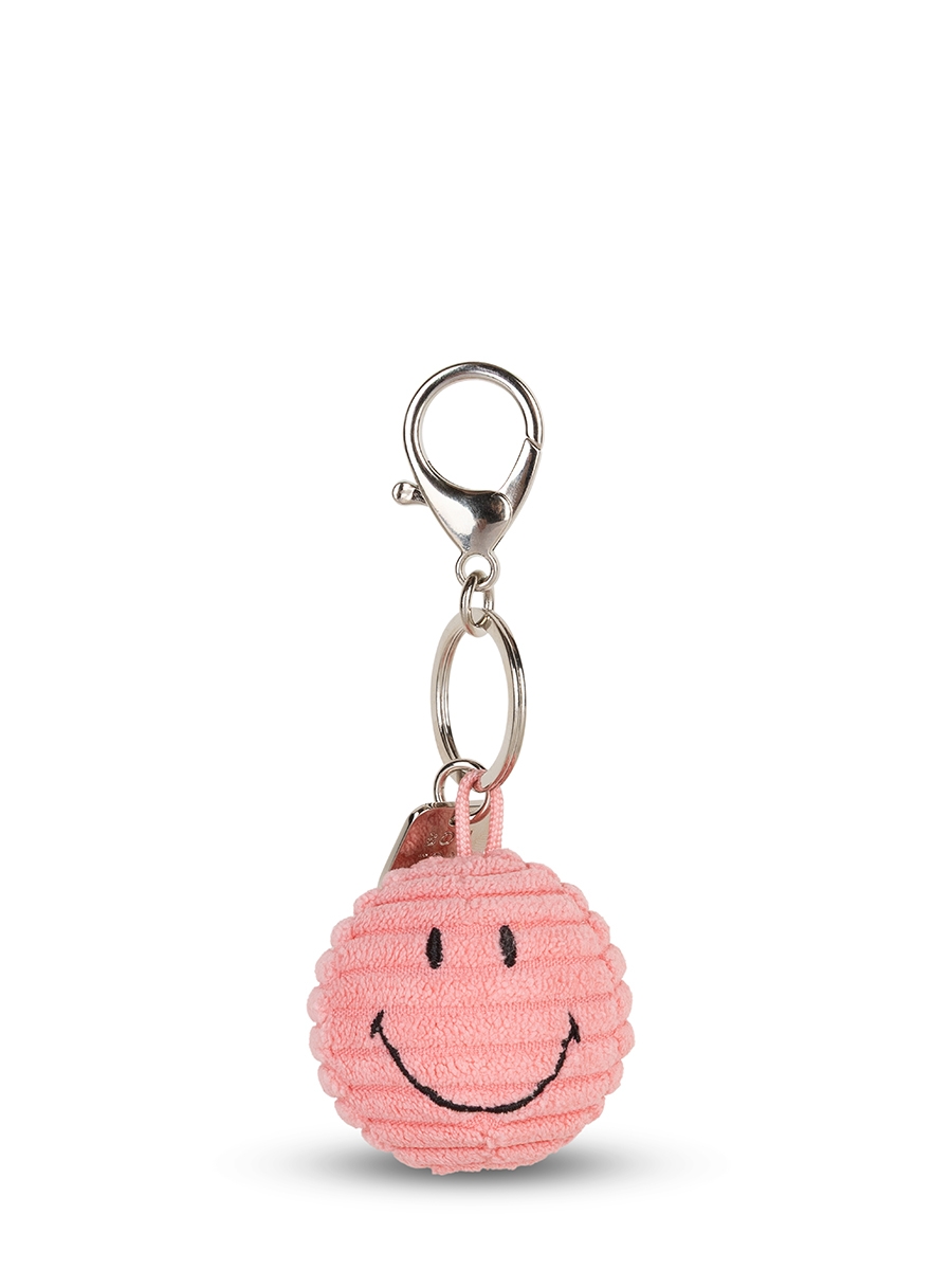 Bon Ton Toys Smiley Keychain in Rosa - Charm - Schlüsselanhänger aus Cord 4,5cm