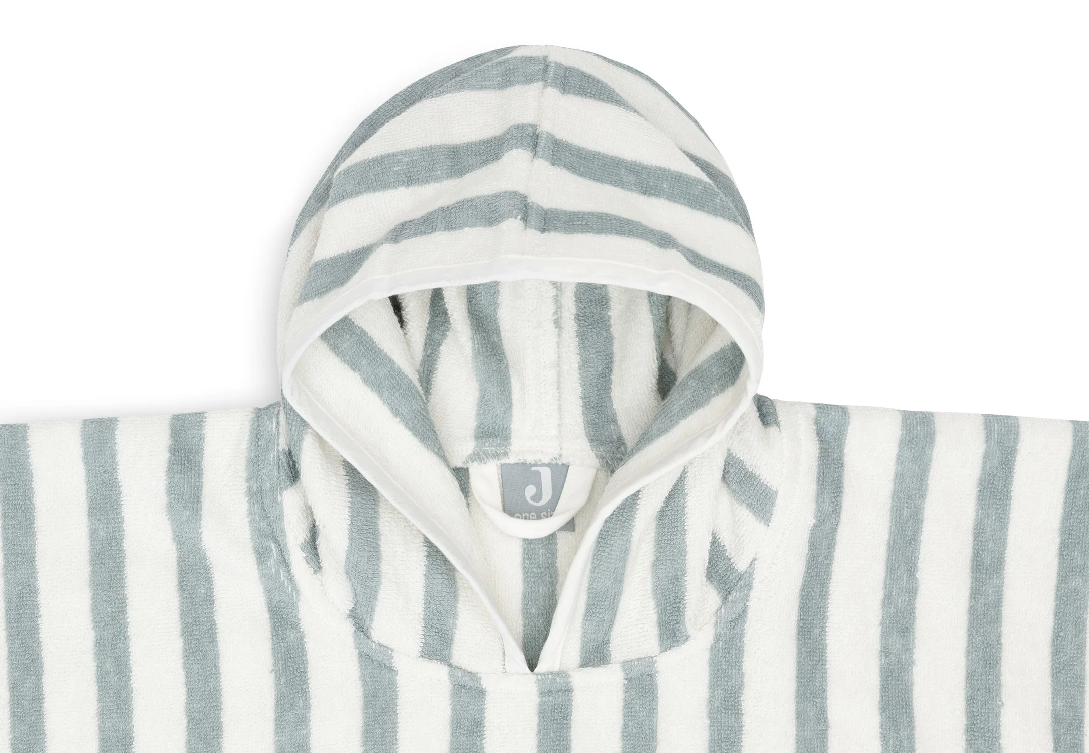 Jollein Badeponcho Stripe Frottee - Sea Green - GOTS