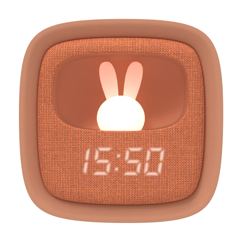 MOB BILLY CLOCK AND LIGHT - CARAMEL