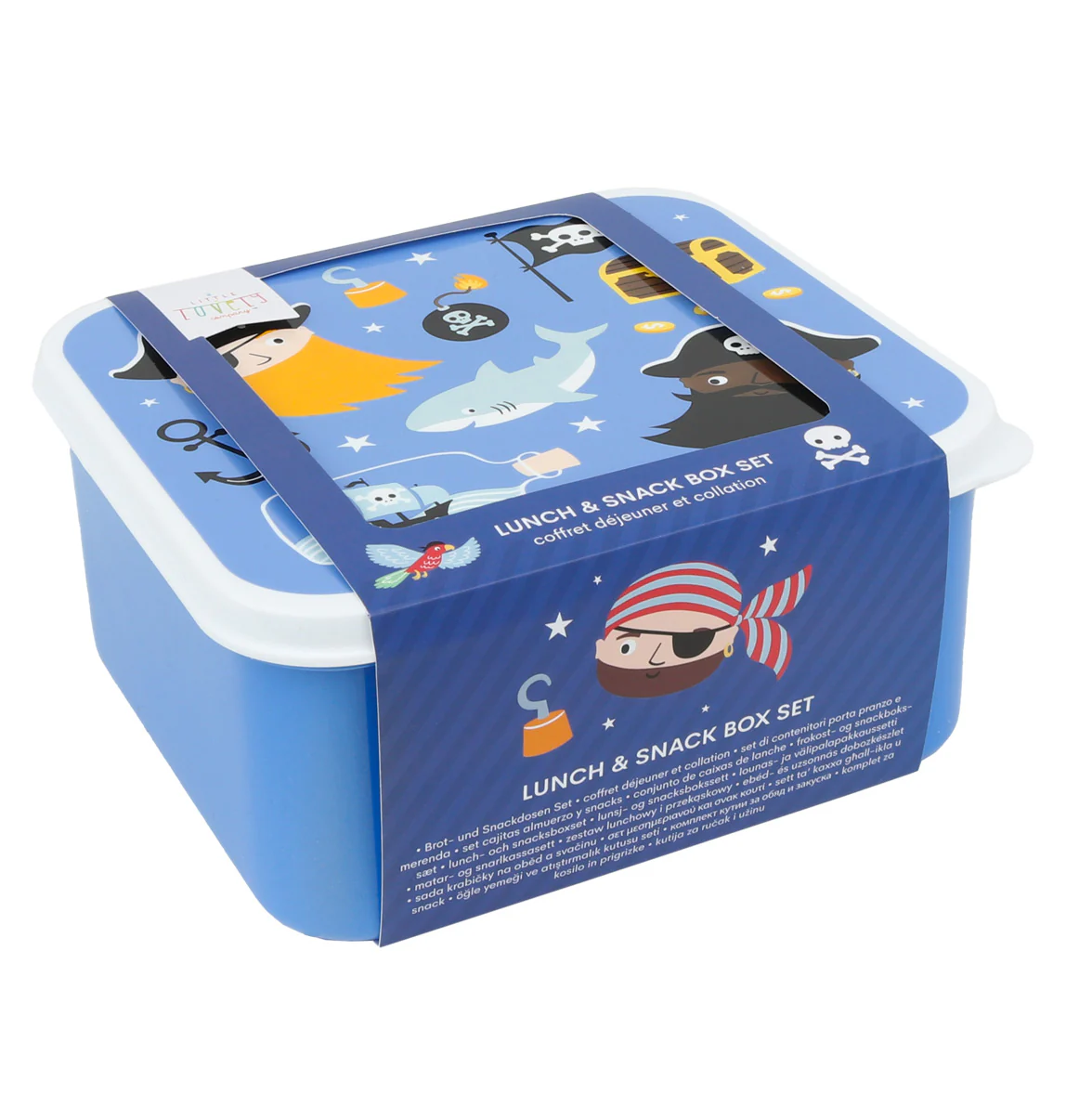 A Little Lovely Company  Brot- und Snackdosen 4er Set Piraten     