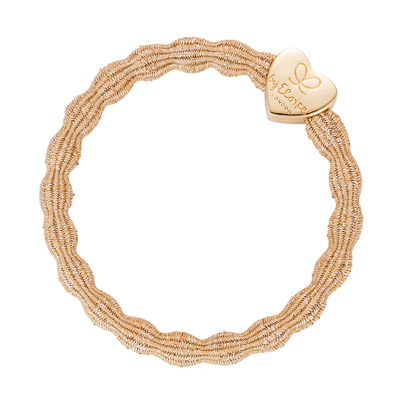 ByEloise Metallic Gold Heart - Haargummi   