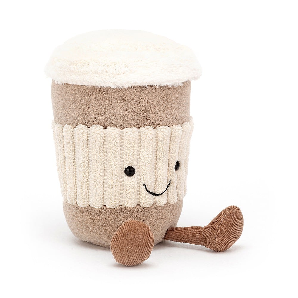 Jellycat Amuseable Coffee-To-Go – Lustiger Plüsch-Kaffeebecher 15 cm zum Kuscheln, Verschenken & Dekorieren für Kinder und Erwachsene